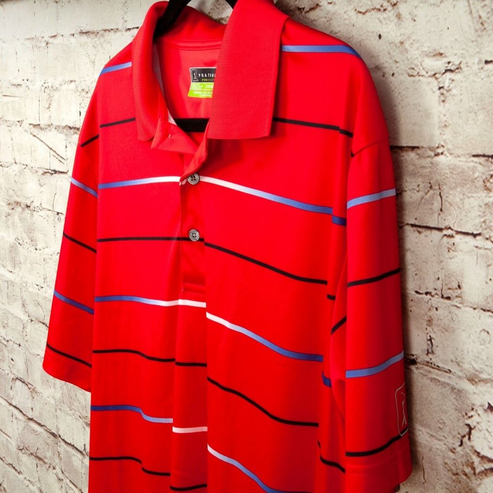 PGA Tour Collared Short Sleeve Golf Polo Shirt